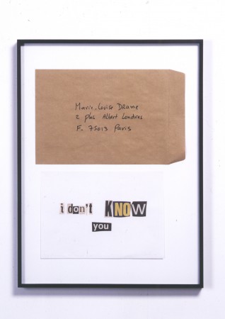 Carta anónima firmada que se enviará a alguien que no conozco – para Marie Louise Drame, 2 Place Albert Londres, 75013, Paris